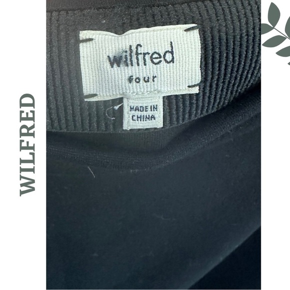 🛍️3/ $40 Aritzia Wilfred Black Skirt Side Zipper Detail Stretch Knit Size 4 - Picture 5 of 6